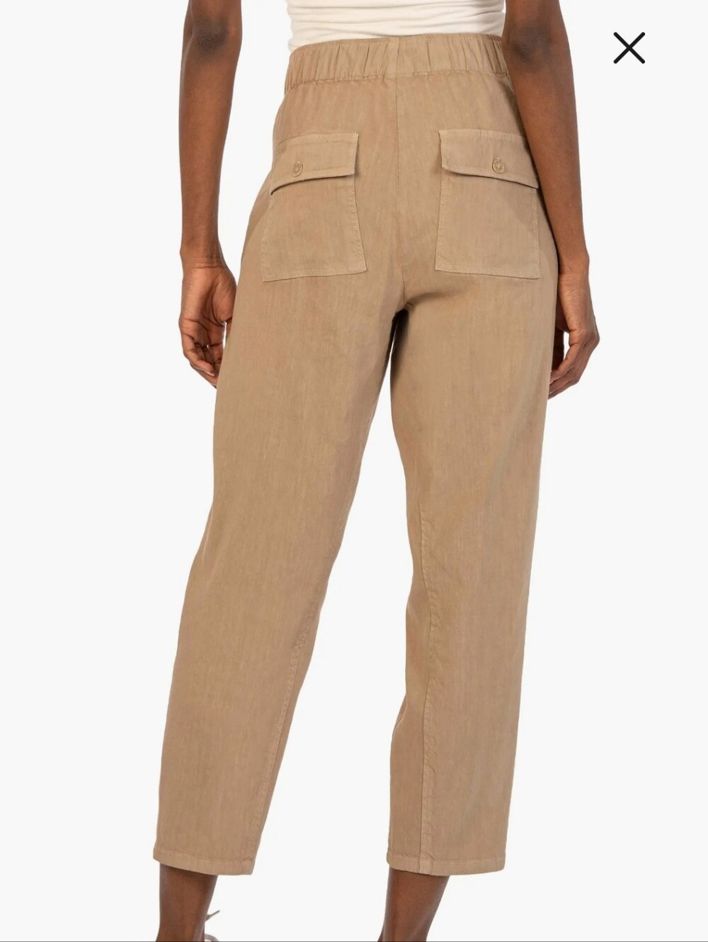 Kut from the Kloth Tan Cropped Drawstring Utility Pants - Picture 2 of 13